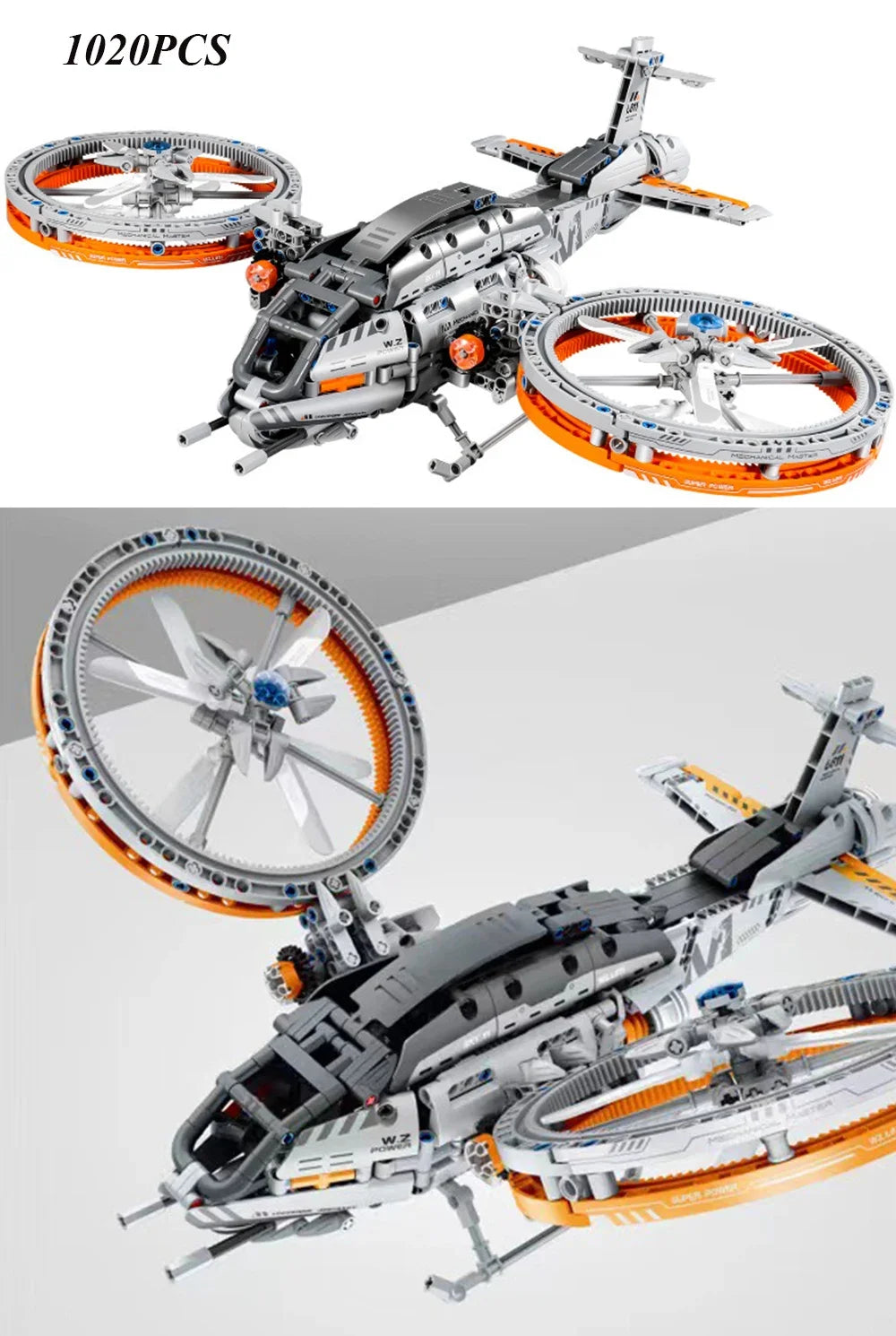 Caça Estelar Espacial Blocos 1020 Peças - Nave Interestelar DIY | Blockz