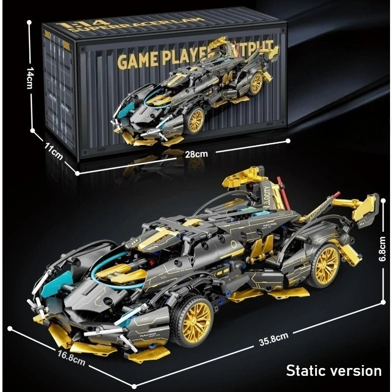 Carro de Corrida Tecnológico Blocos 1280 Peças - Modelo 1:14 | Blockz