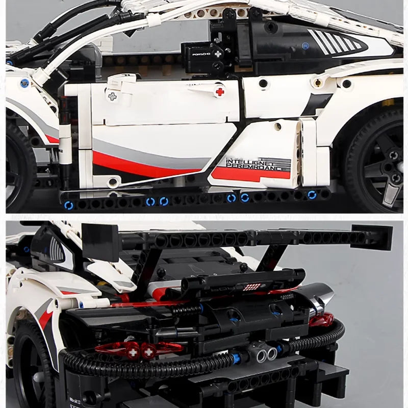 Carro de Corrida Técnico Blocos 1580 Peças - Escala 1:8 RC/LED | Blockz