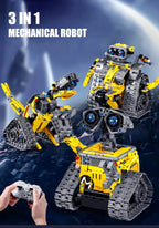 Technical 3 IN 1 City Engineering Car Excavator Bulldozer Transform RC Robot Model Building Blocks Bricks Toys For Children Gift