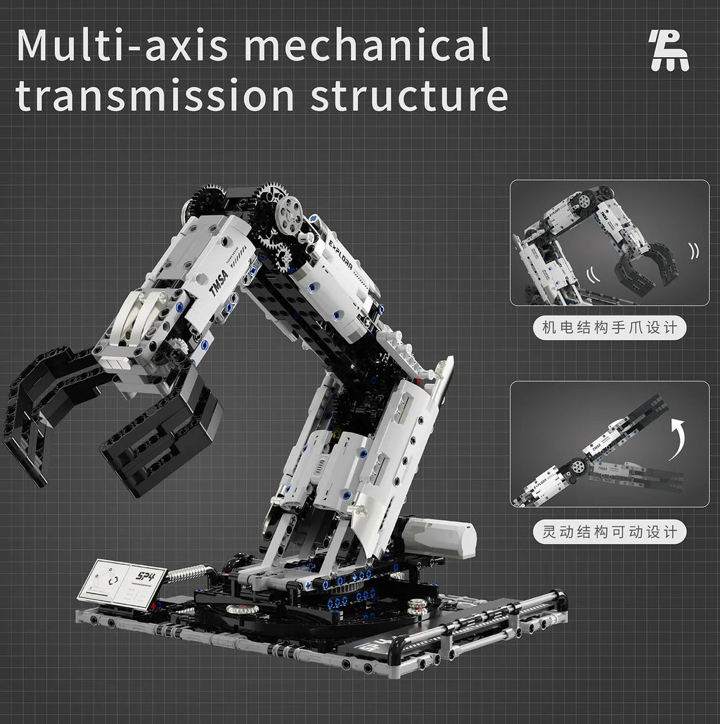 IN STOCK T2007 Technical Programming the Robotic Arm Building Blocks Bricks Assembling Model Toys for Boys Christmas Gifts Sets