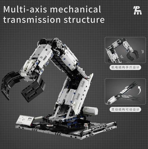 IN STOCK T2007 Technical Programming the Robotic Arm Building Blocks Bricks Assembling Model Toys for Boys Christmas Gifts Sets