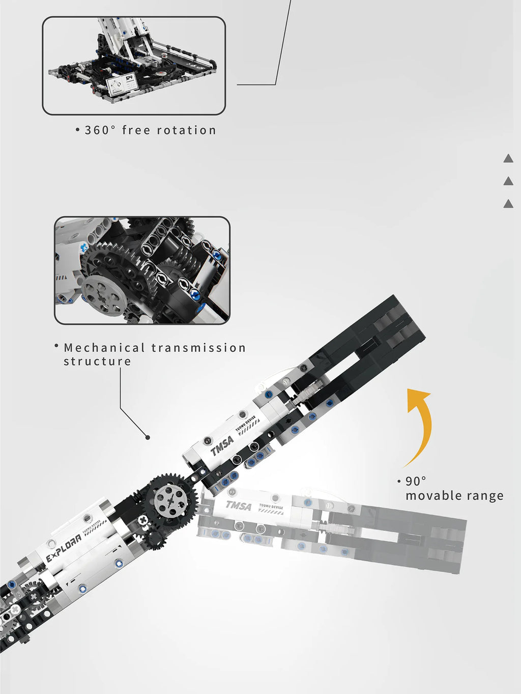 IN STOCK T2007 Technical Programming the Robotic Arm Building Blocks Bricks Assembling Model Toys for Boys Christmas Gifts Sets