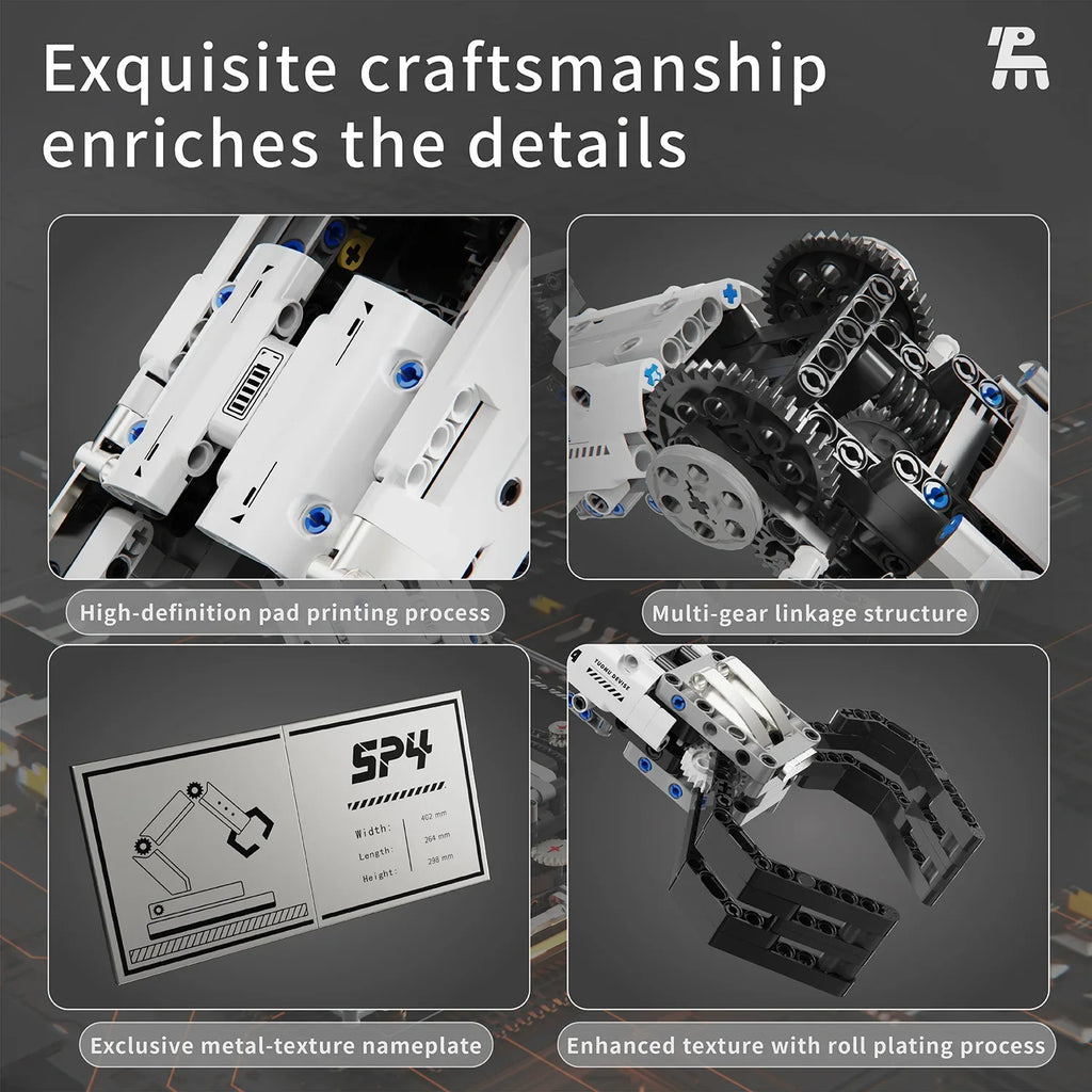 IN STOCK T2007 Technical Programming the Robotic Arm Building Blocks Bricks Assembling Model Toys for Boys Christmas Gifts Sets