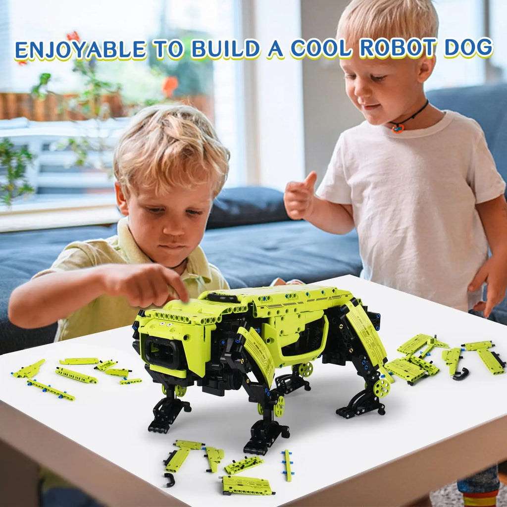 Technical Remote Control Robot Toys Walking Dog Bricks Kit APP Electronic Control Alpha Dog Building Blocks for Adult Boys Gifts