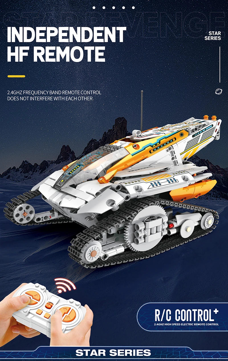 1298pcs City Remote Control Space Explorer Aviation Car Model Toys Building Blocks RC Vehicle Brick Set Toy For Children Gift
