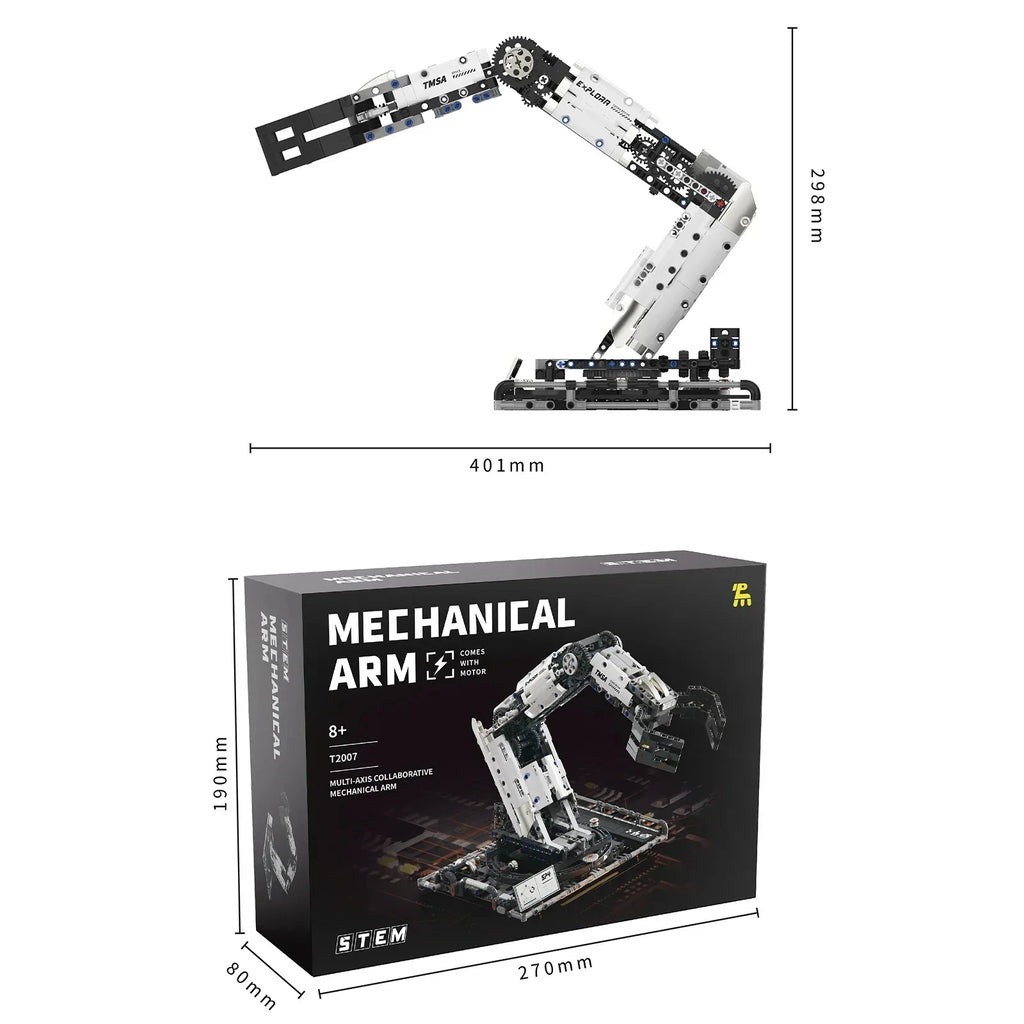 IN STOCK T2007 Technical Programming the Robotic Arm Building Blocks Bricks Assembling Model Toys for Boys Christmas Gifts Sets
