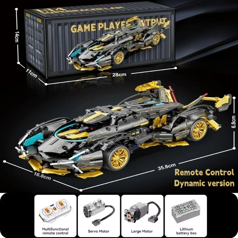 Carro de Corrida Tecnológico Blocos 1280 Peças - Modelo 1:14 | Blockz