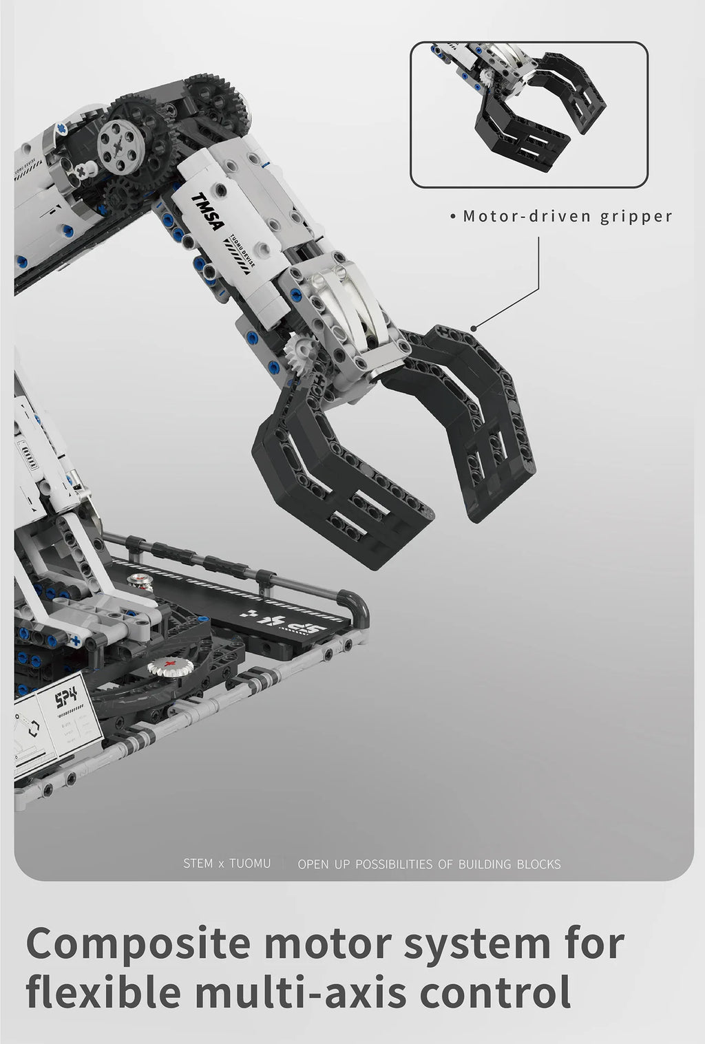 IN STOCK T2007 Technical Programming the Robotic Arm Building Blocks Bricks Assembling Model Toys for Boys Christmas Gifts Sets