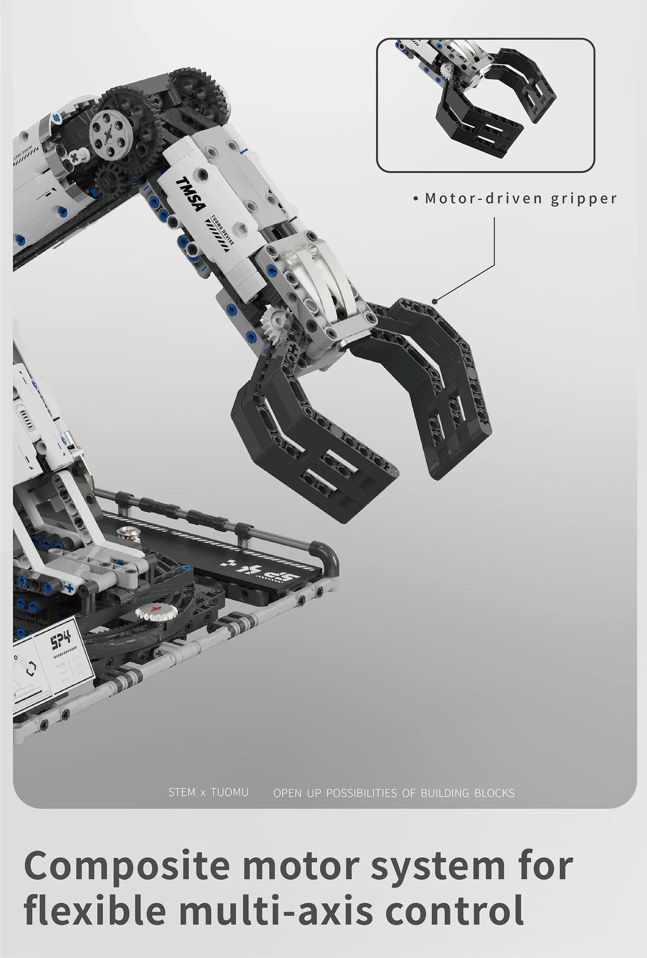 IN STOCK T2007 Technical Programming the Robotic Arm Building Blocks Bricks Assembling Model Toys for Boys Christmas Gifts Sets